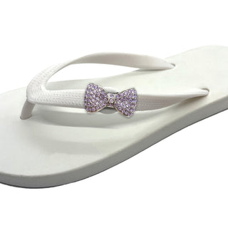 White Popits Flip Flop for woman popit sandals with shoe clip Charm changeable
