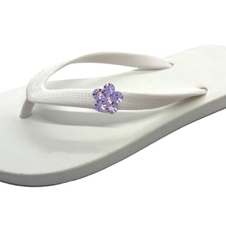 White Popits Flip Flop for woman popit sandals with shoe clip Charm changeable