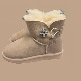 Vanila Beige Popit Boot for Woman Flat Boot with Popits flip flop Shoe Clip Charms Changeable