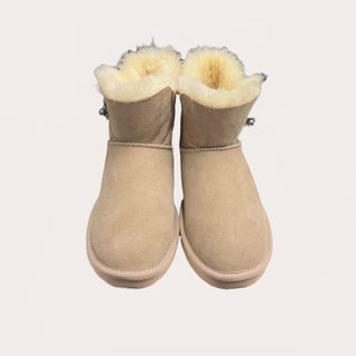 Vanila Beige Popit Boot for Woman Flat Boot with Popits flip flop Shoe Clip Charms Changeable