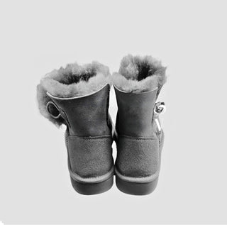 Grey Popit Boot for Woman Flat Boot with Changeable Popits flip flops Shoe Clip Charms