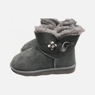 Grey Popit Boot for Woman Flat Boot with Changeable Popits flip flops Shoe Clip Charms