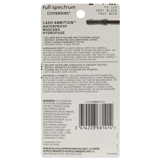 COVERGIRL Full Spectrum Lash Ambition Waterproof Mascara, Very Black/FS125 - EH Store USA