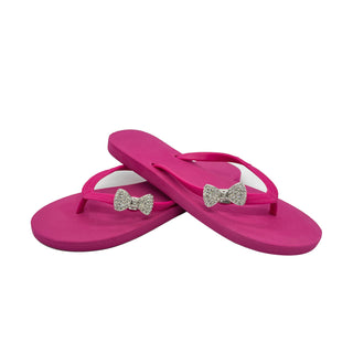 Fuchsia (Rose Pink) Popits Flip Flop for Woman Sandal with shoe clip Charm Changeable