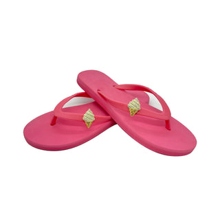 Pink Popits Flip Flop for Woman popit sandal with shoe clip charms, Changeable