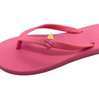 Pink Popits Flip Flop for Woman popit sandal with shoe clip charms, Changeable