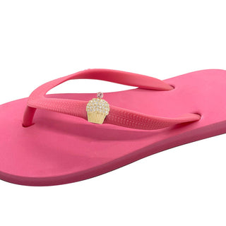 Pink Popits Flip Flop for Woman popit sandal with shoe clip charms, Changeable