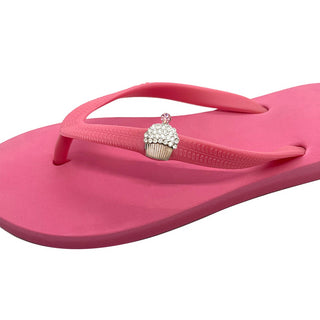 Pink Popits Flip Flop for Woman popit sandal with shoe clip charms, Changeable