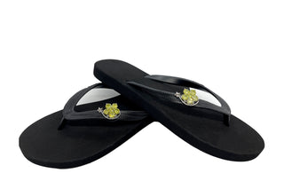 Black Popit flip flop for Woman popit Sandal with shoe clip Charm Changeable