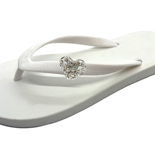 White Popits Flip Flop for woman popit sandals with shoe clip Charm changeable