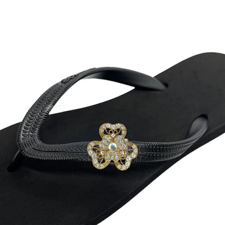 Black Popit Flip Flop for Woman Popit sandal with shoe clip Charm