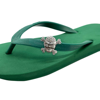 Green Popits Flip Flop for woman popit Sandal with shoe clip Charm Changeable