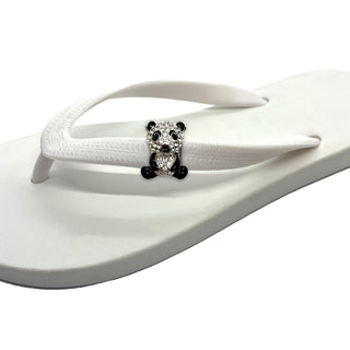 White Popits Flip Flop for woman popit sandal with shoe clip charm Changeable