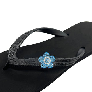 Black Popits Flip Flop for Woman popit sandal with shoe clip Charm Changeable