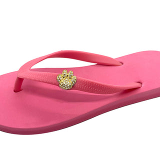 Pink Popits Flip Flop for Woman popit sandal with shoe clip charms, Changeable