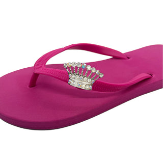 Fuchsia (Rose Pink) Popits Flip Flop for Woman Sandal with shoe clip Charm Changeable