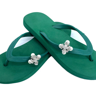 Green Popits Flip Flop for woman popit Sandal with shoe clip Charm Changeable