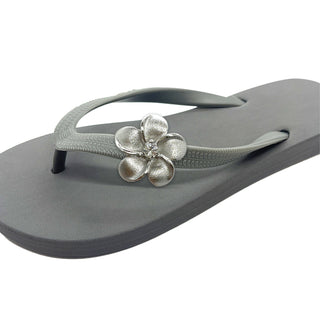 Grey Popits Flip Flop for Woman popit sandal with shoe clip Charm changeable