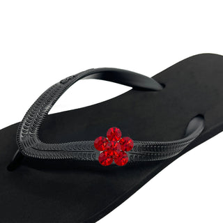 Black Popits Flip Flop for Woman popit sandal with shoe clip Charm Changeable