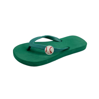 Green Popit Flip Flop kids Sandal with shoe clip Charm